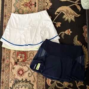 White and Navy Tennis Skirts set